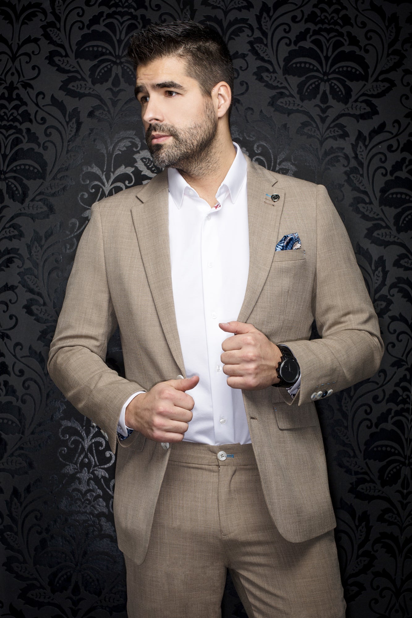 Veston pour homme par Au Noir | LANCASTER Tabac | Boutique Vvög, inventaire complet de la marque Au Noir