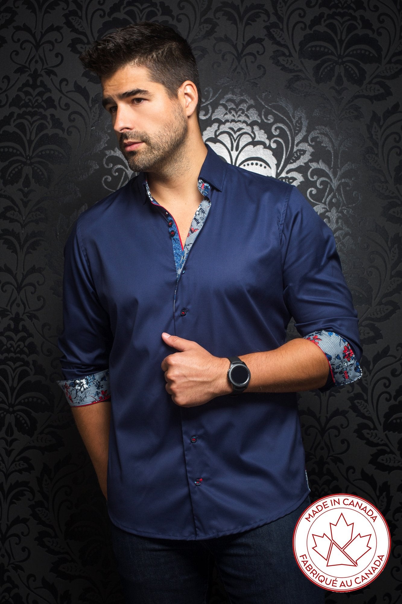 Chemise MC QUEEN navy - Main Image