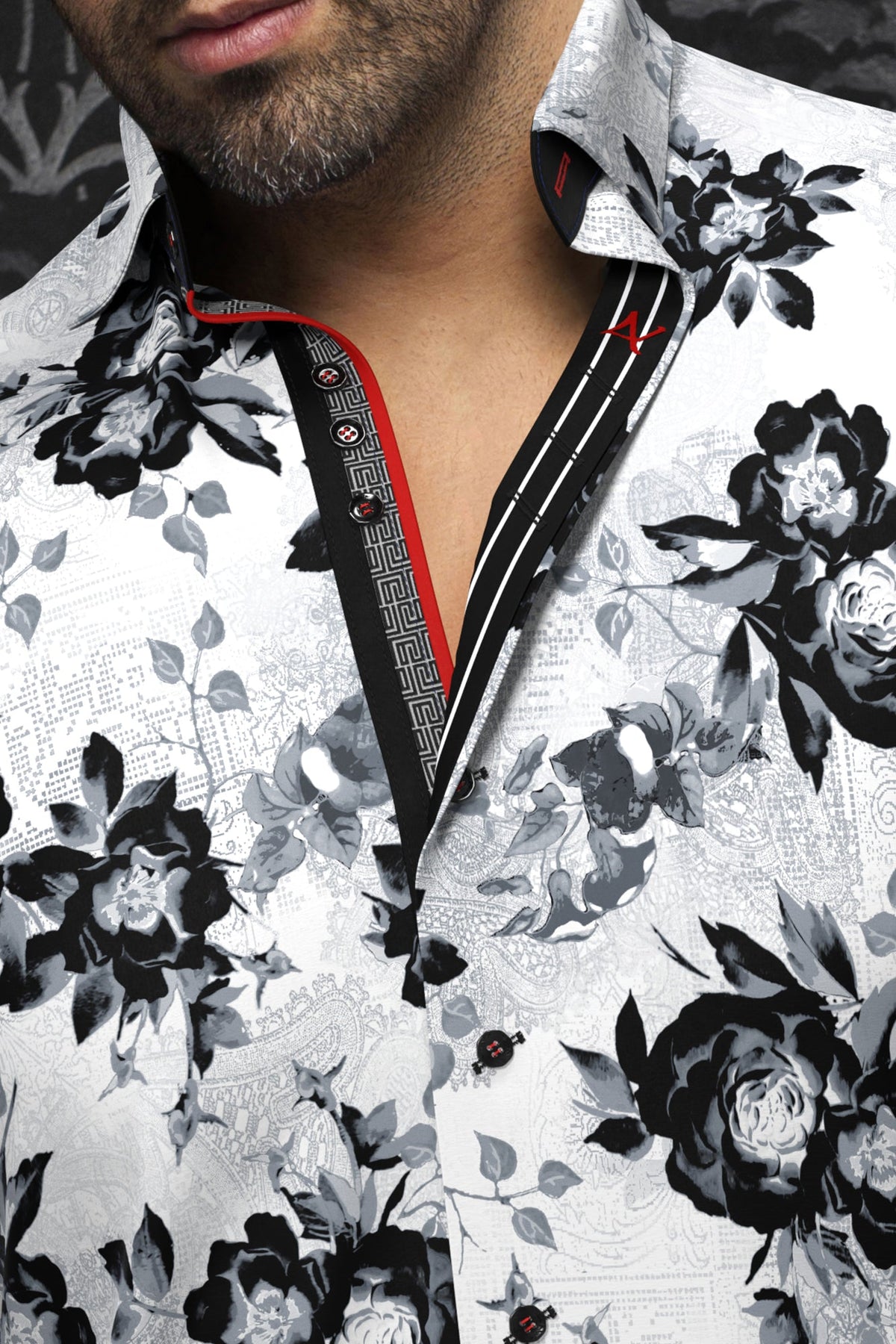 Chemise manches longues en Knit pour homme par Au Noir | MENOTTI Blanc | Boutique Vvög, inventaire complet de la marque Au Noir