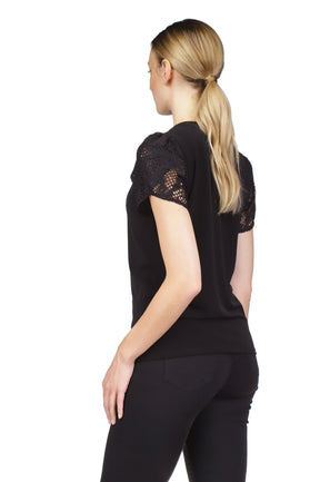 T-Shirt pour femme par Michael Kors | MH3516M03G Noir | Boutique Vvög, vêtements mode pour homme et femme