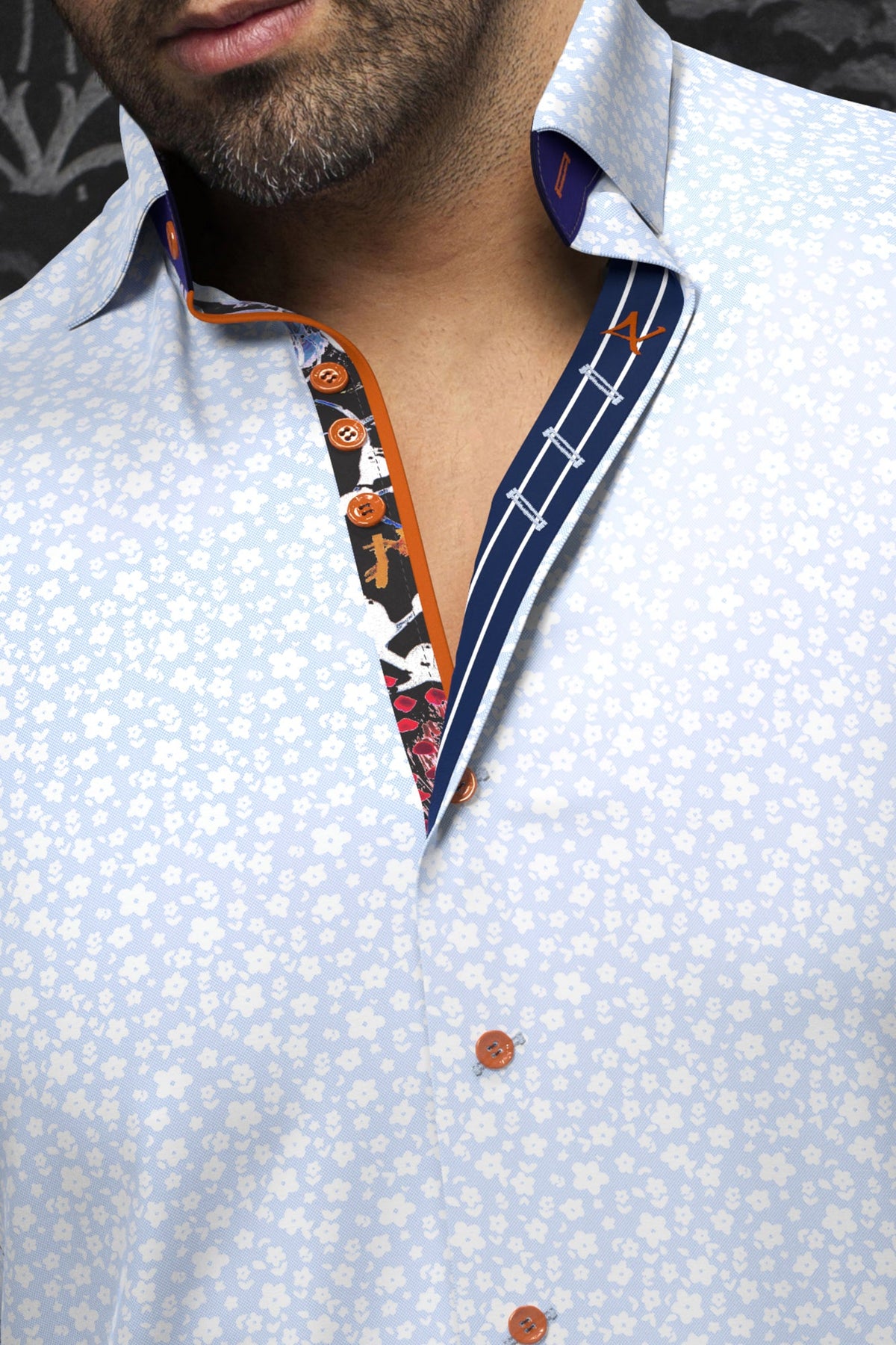 Chemise manches longues pour homme par Au Noir | MINORI Bleu Clair | Boutique Vvög, inventaire complet de la marque Au Noir