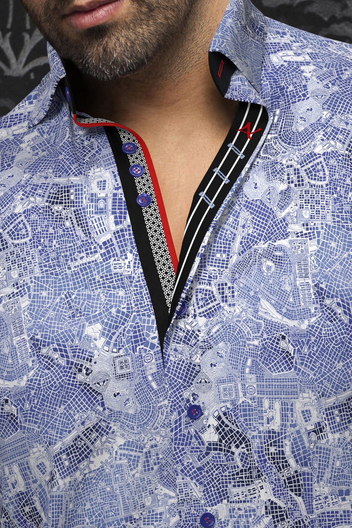 Chemise manches longues pour homme par Au Noir | MIRABEAU Bleu Clair | Boutique Vvög, inventaire complet de la marque Au Noir