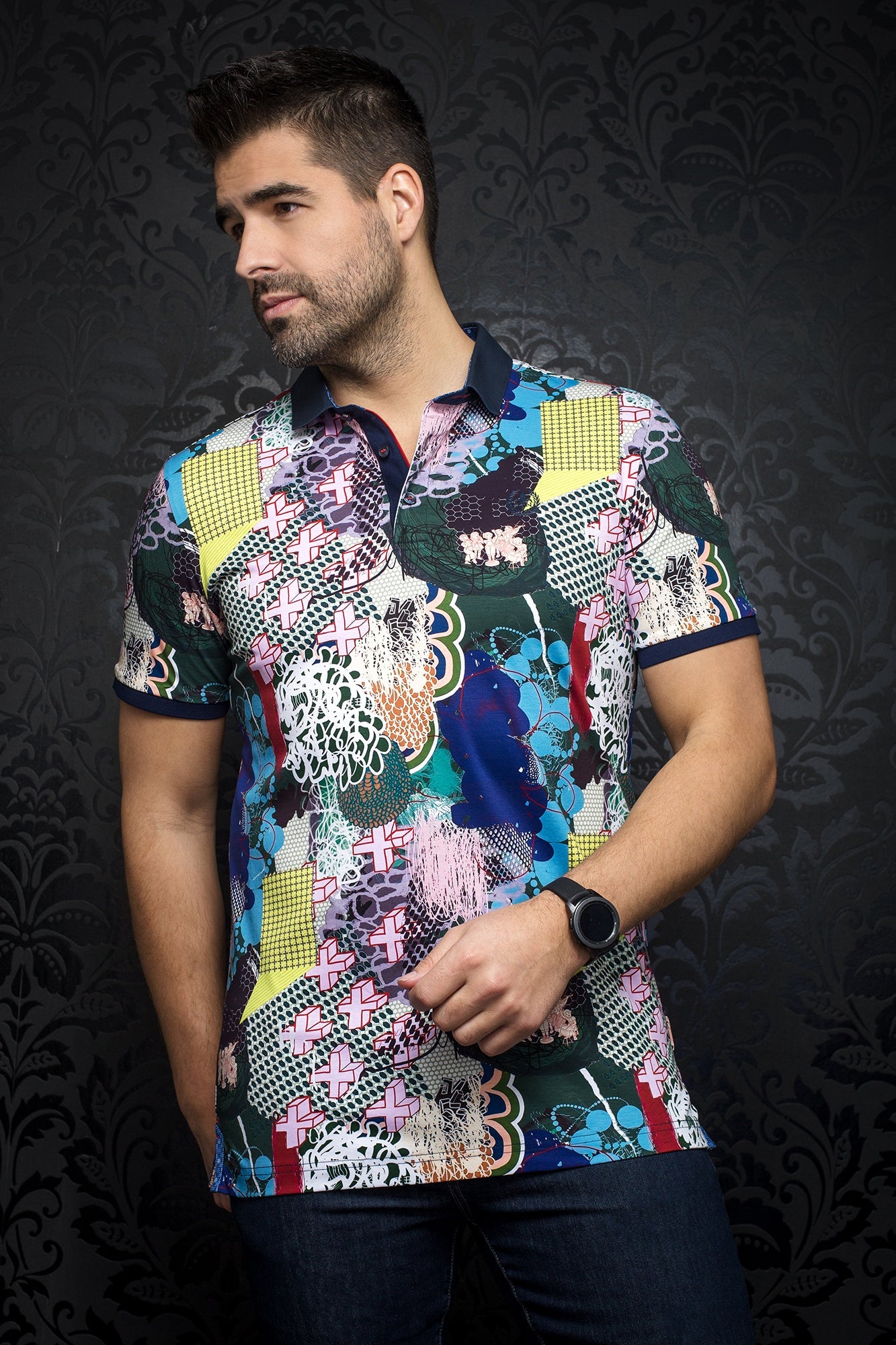 Polo pour homme par Au Noir | OSKAR multi | Boutique Vvög, inventaire complet de la marque Au Noir