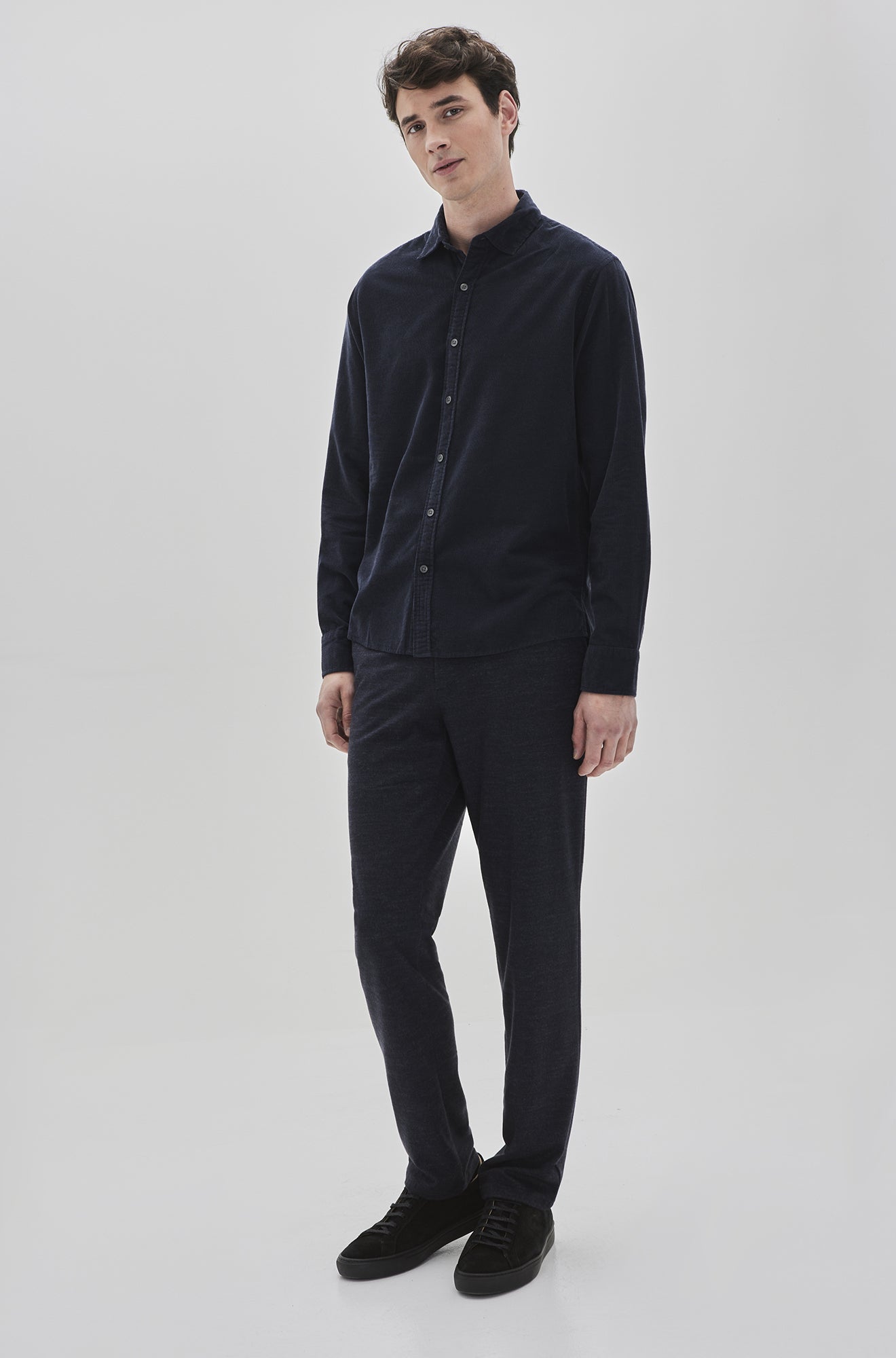 Chemise manches longues pour homme par Robert Barakett | Edworth RB32061 NAVY | Boutique Vvög, vêtements mode pour homme et femme