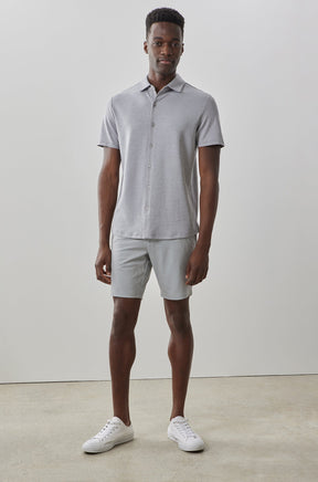 Chemise manches courtes en Knit pour homme par Robert Barakett | Robbins RB41122 GREY | Boutique Vvög, vêtements mode pour homme et femme