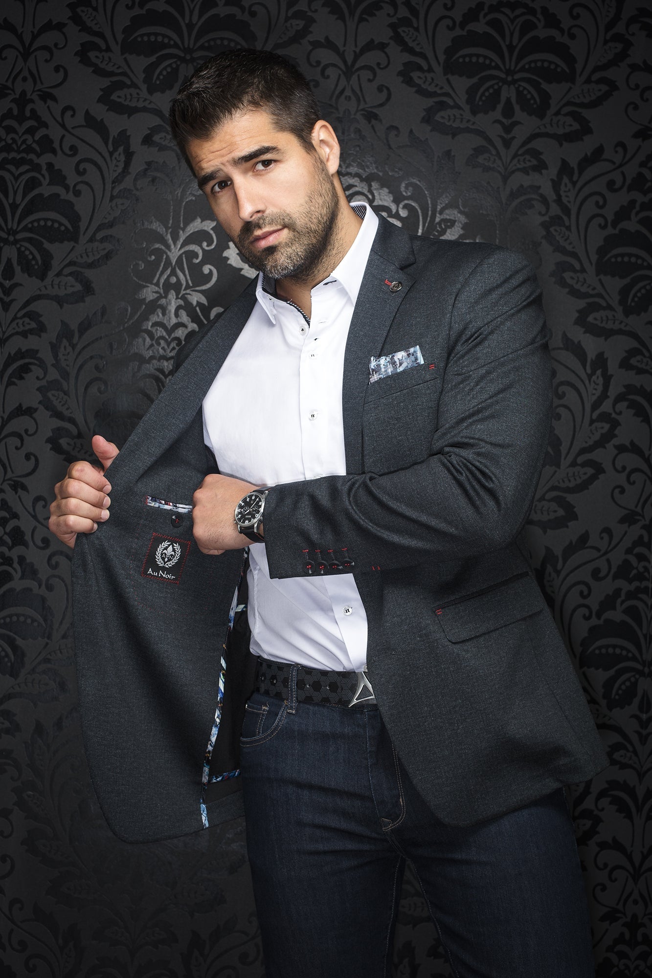 Veston pour homme par Au Noir | REYNOLDS Noir | Boutique Vvög, inventaire complet de la marque Au Noir