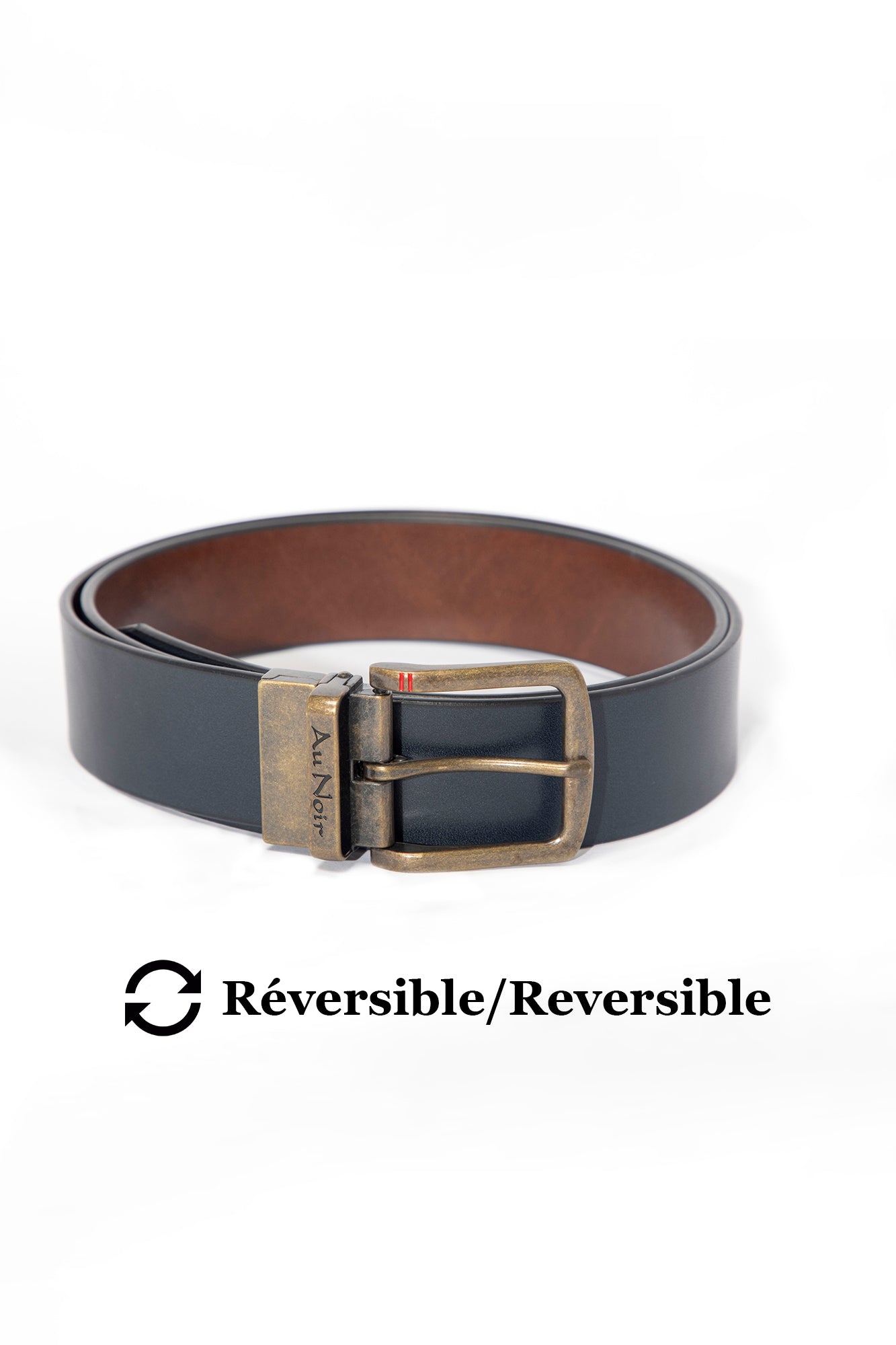 Ceinture pour homme par Au Noir | STRAUSS Bronze Marine | Boutique Vvög, inventaire complet de la marque Au Noir