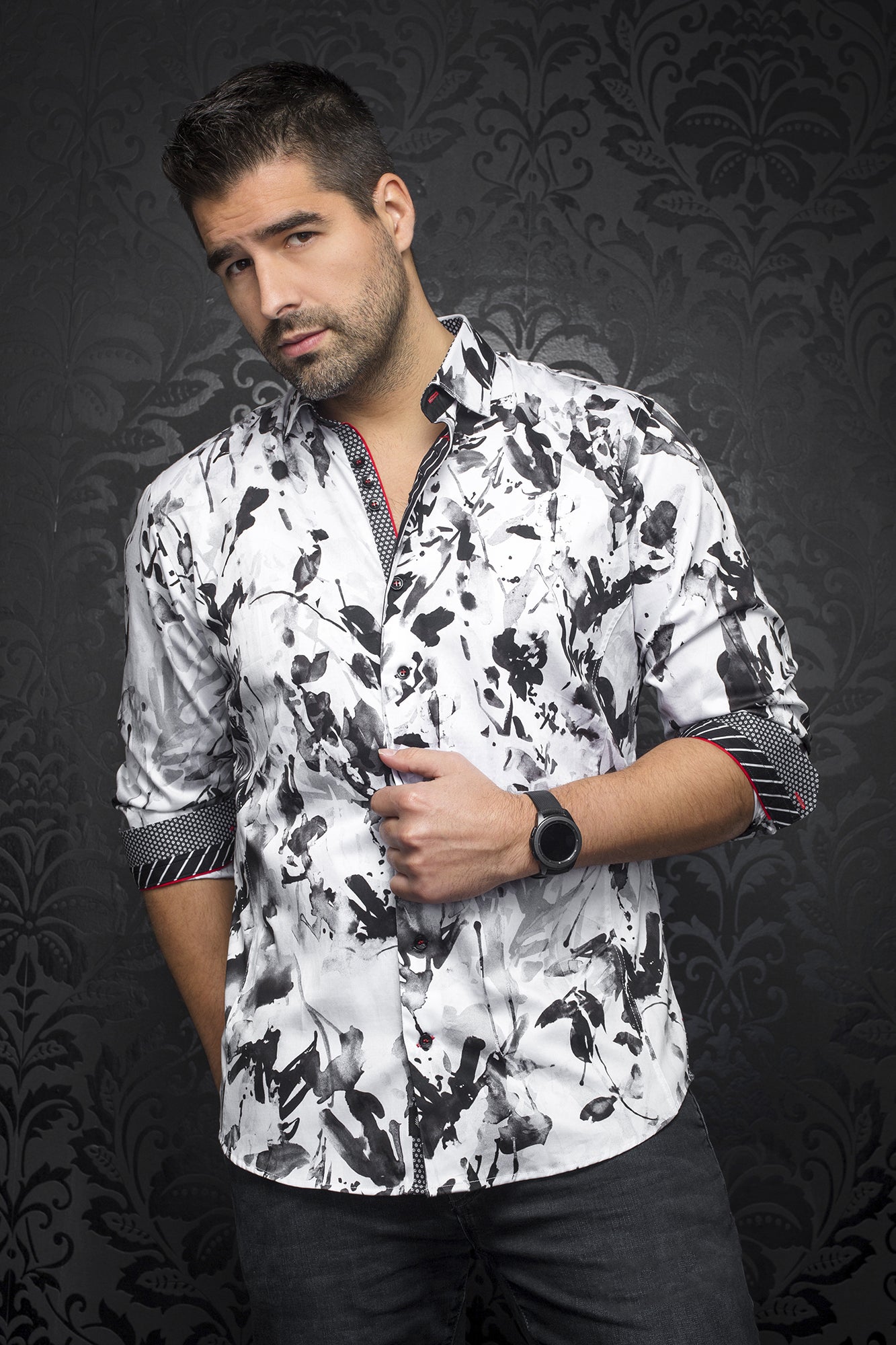 Chemise manches longues pour homme par Au Noir | TOLEMAN WhITE | Boutique Vvög, inventaire complet de la marque Au Noir