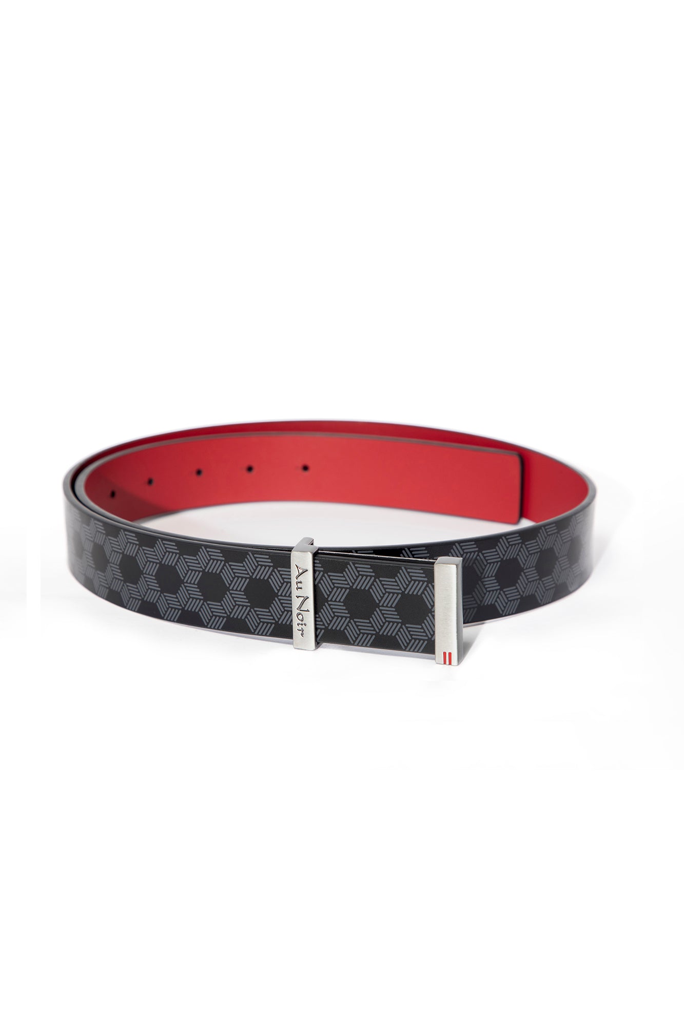 Ceinture pour homme par Au Noir | TARGA Noir Brossé Métal | Boutique Vvög, inventaire complet de la marque Au Noir