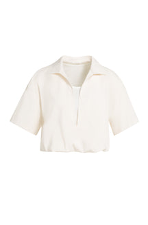 Blouse manches courtes ivoire, vue produit pour femme par YAYA