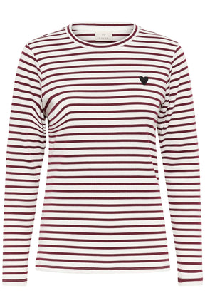 Chandail manches longues pour femme par Kaffe | 10502821 Craie/Windsor | Boutique Vvög, vêtements mode pour homme et femme
