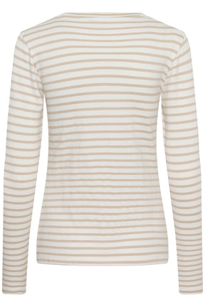 T-Shirt manches longues pour femme par Kaffe | 10502821 Craie Gris Plume | Boutique Vvög, vêtements mode pour homme et femme