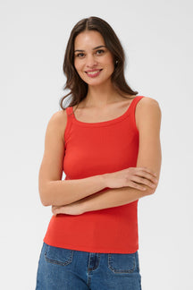Camisole pour femme par Kaffe | 10507348 Rouge coquelicot | Boutique Vvög, vêtements mode pour homme et femme