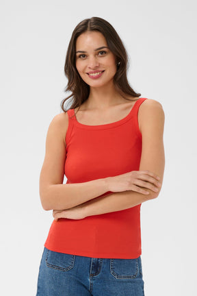Camisole pour femme par Kaffe | 10507348 Rouge coquelicot | Boutique Vvög, vêtements mode pour homme et femme
