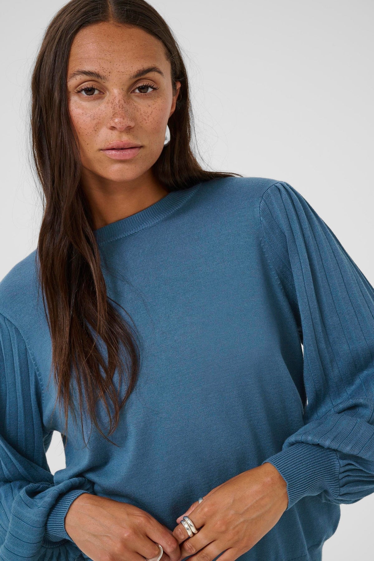 Chandail manches longues pour femme par Kaffe | 10507905 Mer De Béring | Boutique Vvög, vêtements mode pour homme et femme
