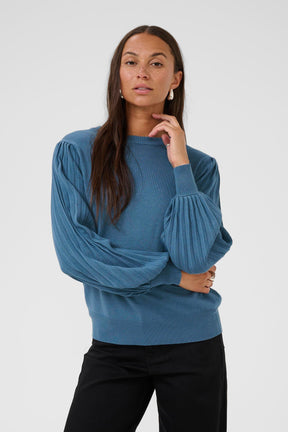 Chandail manches longues pour femme par Kaffe | 10507905 Mer De Béring | Boutique Vvög, vêtements mode pour homme et femme