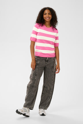 Chandail manches courtes pour femme par Kaffe | 10508410 Rose Craie | Boutique Vvög, vêtements mode pour homme et femme