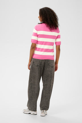Chandail manches courtes pour femme par Kaffe | 10508410 Rose Craie | Boutique Vvög, vêtements mode pour homme et femme