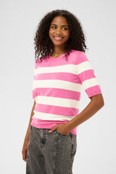 Chandail manches courtes pour femme par Kaffe | 10508410 Rose Craie | Boutique Vvög, vêtements mode pour homme et femme