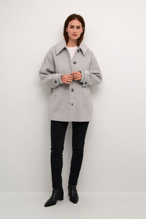 Manteau d'hiver pour femme par Kaffe | 10508759 Mélangé De Gris | Boutique Vvög, vêtements mode pour homme et femme