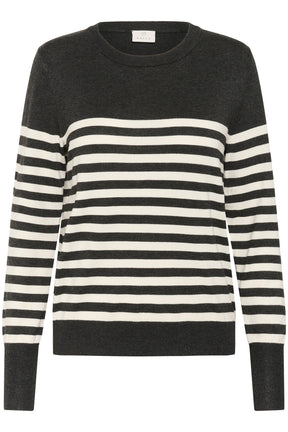 Chandail manches longues pour femme par Kaffe | 10509065 Dgm/Tourterelle | Boutique Vvög, vêtements mode pour homme et femme