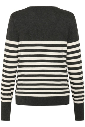 Chandail manches longues pour femme par Kaffe | 10509065 Dgm/Tourterelle | Boutique Vvög, vêtements mode pour homme et femme