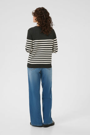 Chandail manches longues pour femme par Kaffe | 10509065 Dgm/Tourterelle | Boutique Vvög, vêtements mode pour homme et femme