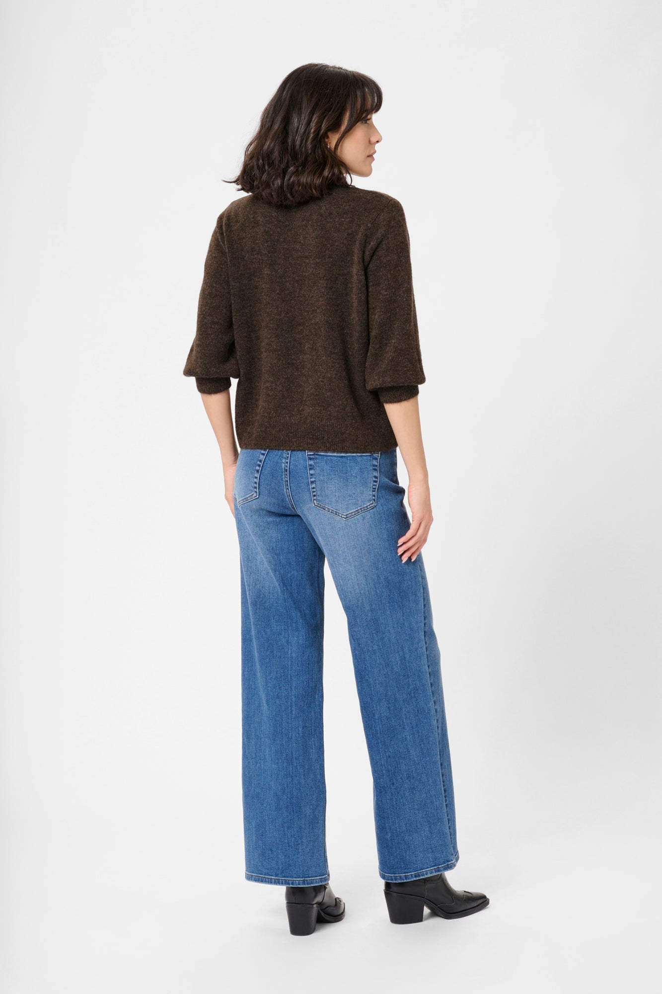 Chandail 3/4 pour femme par Kaffe | 10509262 Café Noir | Boutique Vvög, vêtements mode pour homme et femme