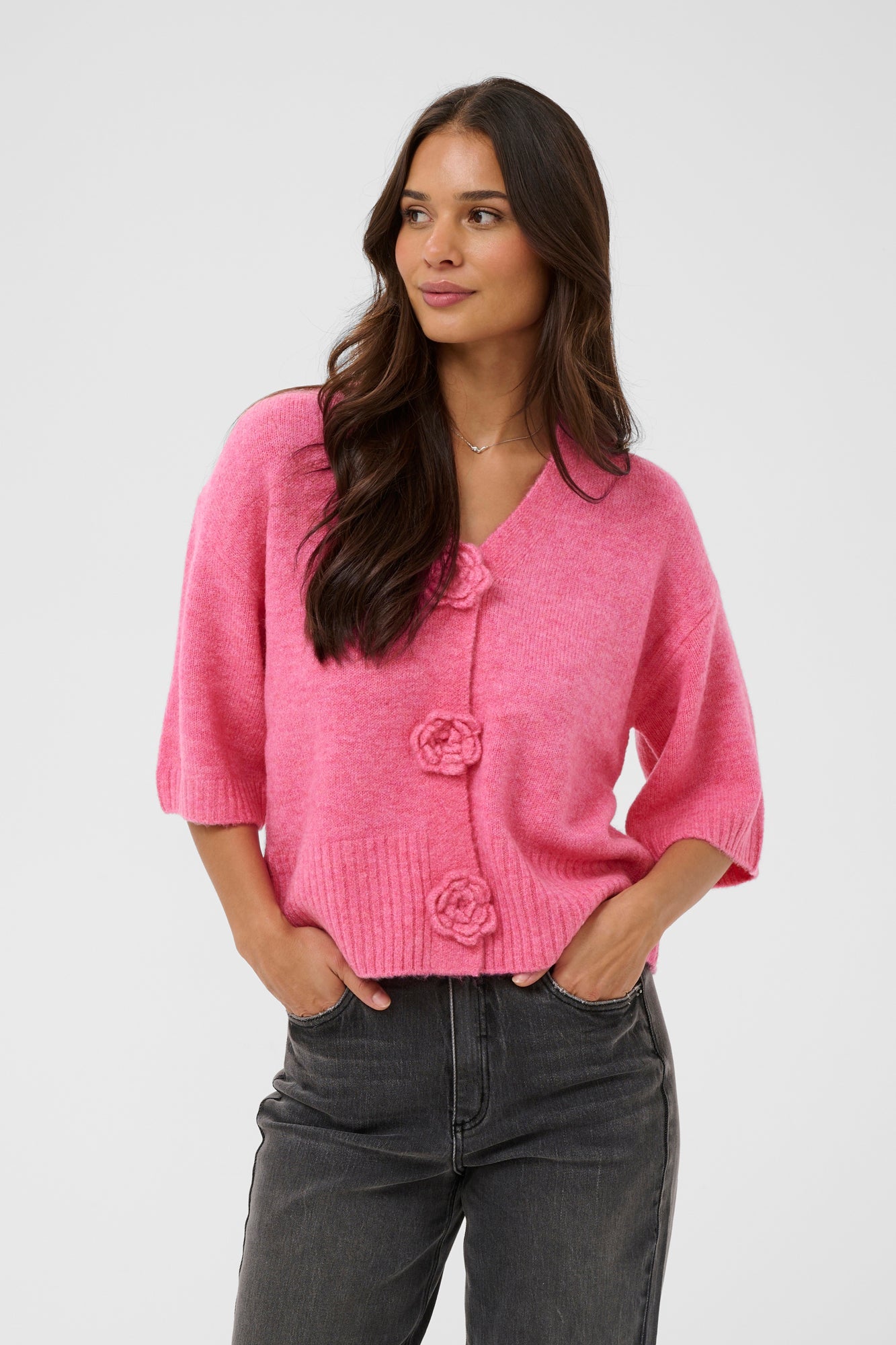 Cardigan pour femme par Kaffe | 10509480 Rose Power | Boutique Vvög, vêtements mode pour homme et femme