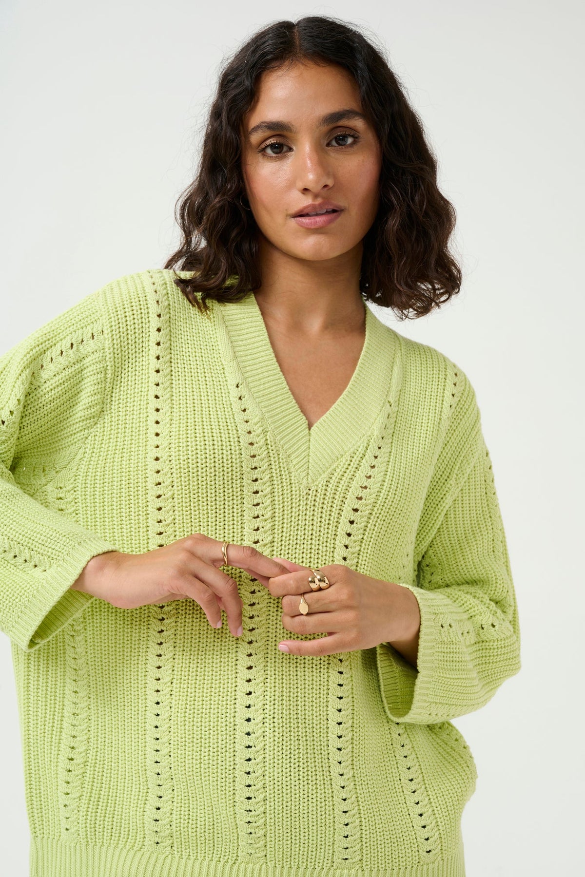 Tricot pour femme par Kaffe | 10509614 Vert Laitue | Boutique Vvög, vêtements mode pour homme et femme