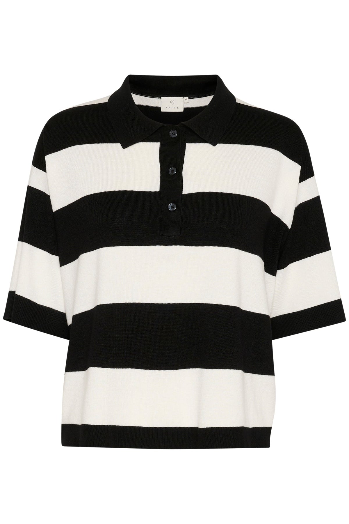Polo pour femme par Kaffe | 10509932 Noir/Craie | Boutique Vvög, vêtements mode pour homme et femme
