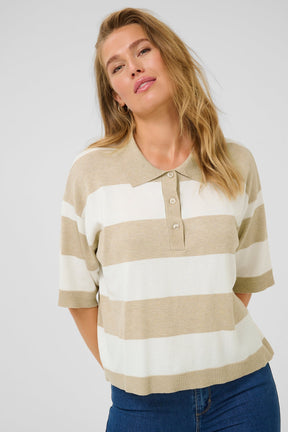 Polo pour femme par Kaffe | 10509932 Gris Plume | Boutique Vvög, vêtements mode pour homme et femme