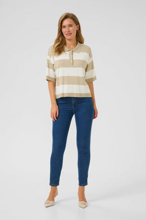 Polo pour femme par Kaffe | 10509932 Gris Plume | Boutique Vvög, vêtements mode pour homme et femme
