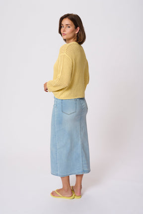 Chandail manches longues pour femme par Kaffe | 10509985 Paille | Boutique Vvög, vêtements mode pour homme et femme