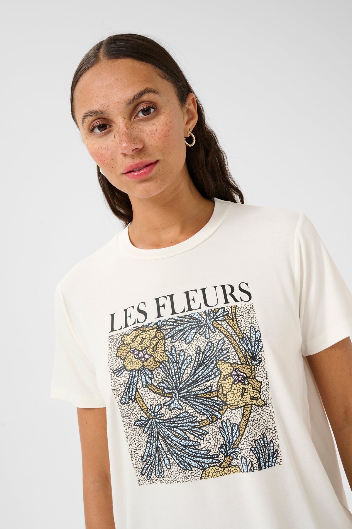 T-Shirt pour femme par Kaffe | 10509998 Craie | Boutique Vvög, vêtements mode pour homme et femme