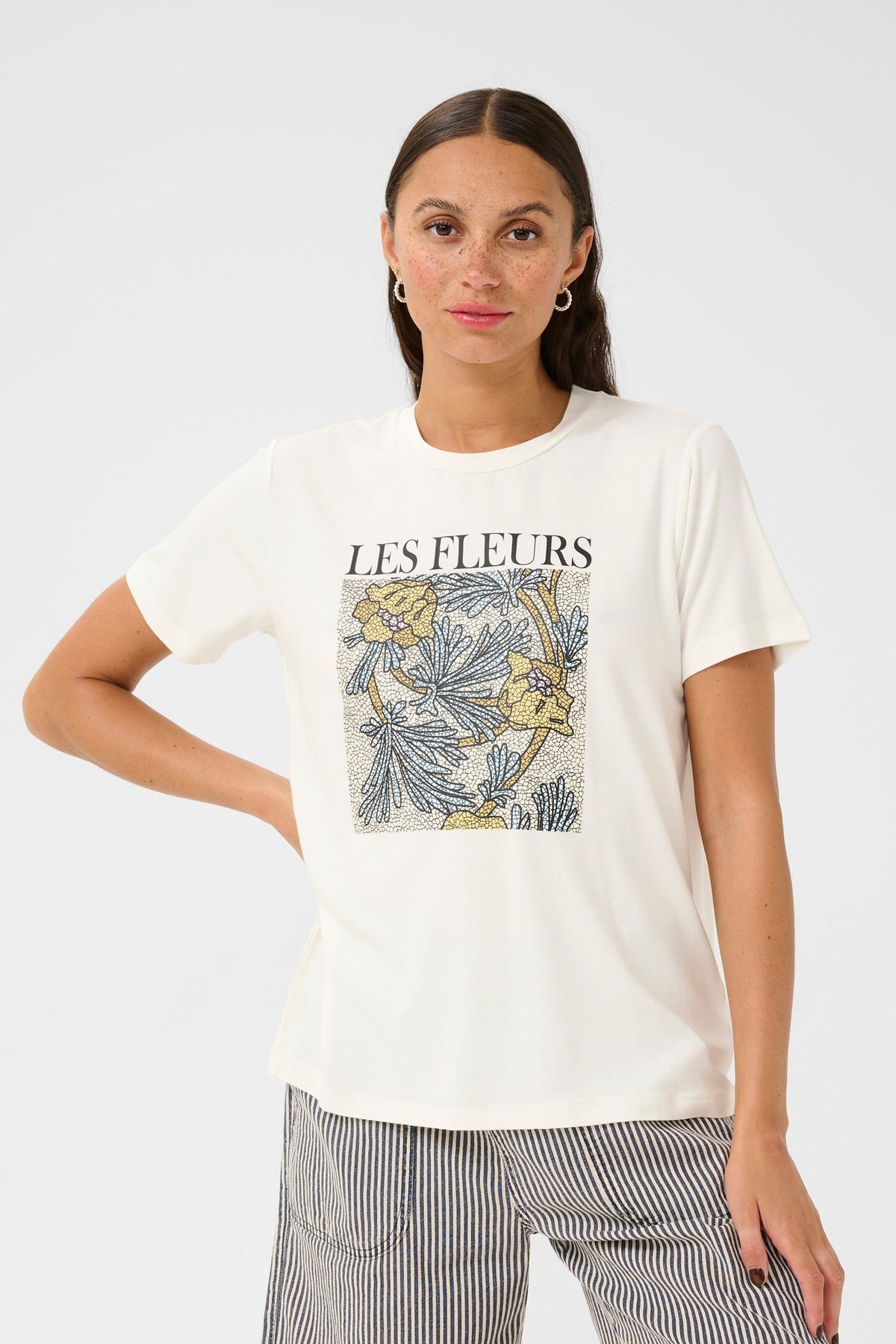 T-Shirt pour femme par Kaffe | 10509998 Craie | Boutique Vvög, vêtements mode pour homme et femme