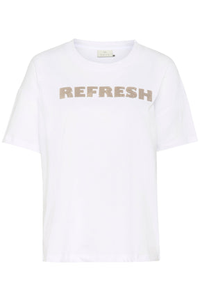 T-Shirt pour femme par Kaffe | 10509999 Blanc | Boutique Vvög, vêtements mode pour homme et femme