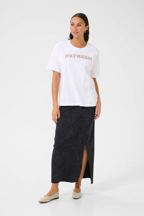 T-Shirt pour femme par Kaffe | 10509999 Blanc | Boutique Vvög, vêtements mode pour homme et femme
