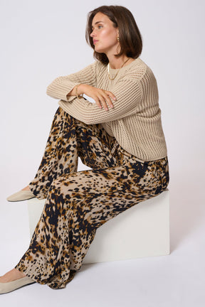 Pantalon pour femme par Kaffe | 10510037 Imprimé Léopard | Boutique Vvög, vêtements mode pour homme et femme