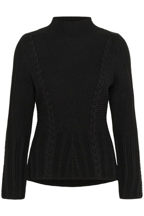 Chandail manches longues pour femme par Kaffe | 10510096 Noir Profond | Boutique Vvög, vêtements mode pour homme et femme