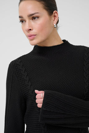 Chandail manches longues pour femme par Kaffe | 10510096 Noir Profond | Boutique Vvög, vêtements mode pour homme et femme