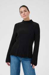 Chandail manches longues pour femme par Kaffe | 10510096 Noir Profond | Boutique Vvög, vêtements mode pour homme et femme