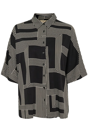 Blouse pour femme par Kaffe | 10510103 Noir/Craie Raisin | Boutique Vvög, vêtements mode pour homme et femme