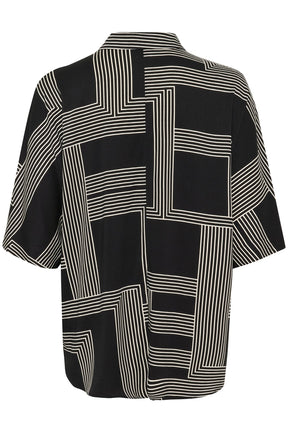 Blouse pour femme par Kaffe | 10510103 Noir/Craie Raisin | Boutique Vvög, vêtements mode pour homme et femme