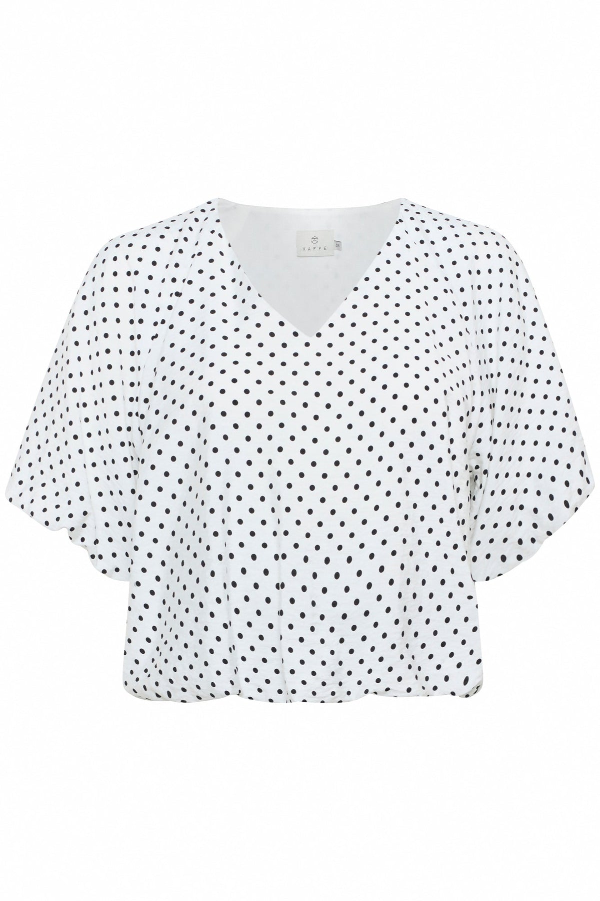 Blouse pour femme par Kaffe | 10510120 Craie/Point Noir | Boutique Vvög, vêtements mode pour homme et femme