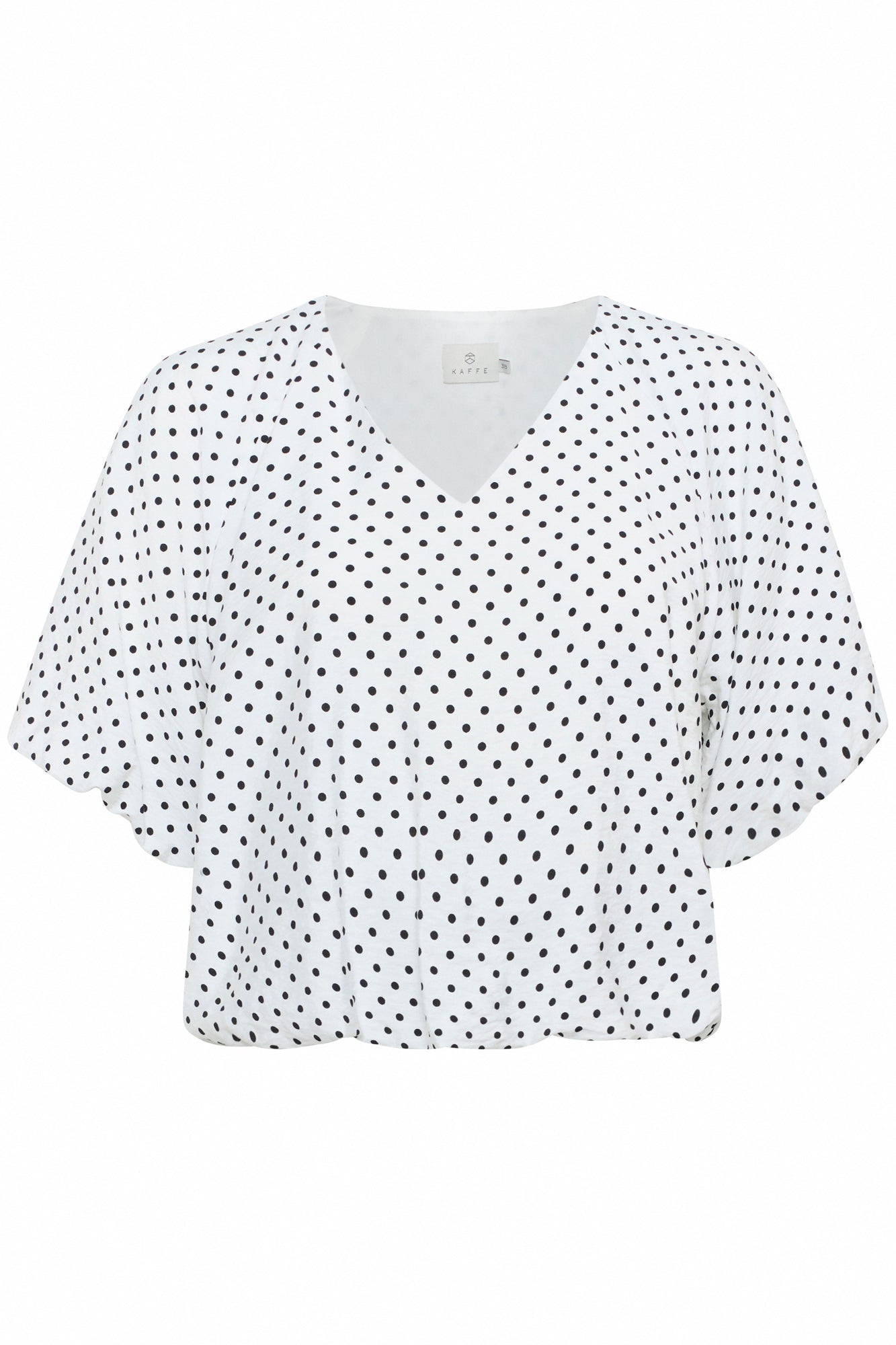 Blouse pour femme par Kaffe | 10510120 Craie/Point Noir | Boutique Vvög, vêtements mode pour homme et femme