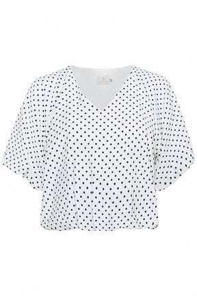 Blouse pour femme par Kaffe | 10510120 Craie/Point Noir | Boutique Vvög, vêtements mode pour homme et femme