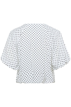 Blouse pour femme par Kaffe | 10510120 Craie/Point Noir | Boutique Vvög, vêtements mode pour homme et femme