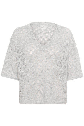Chandail troué pour femme par Kaffe | 10510171 Mélangé Gris Clair | Boutique Vvög, vêtements mode pour homme et femme