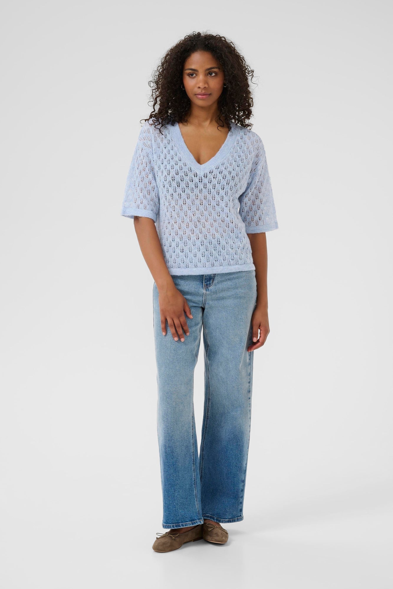 Chandail en maille pour femme par Kaffe | 10510171 Bleu | Boutique Vvög, vêtements mode pour homme et femme